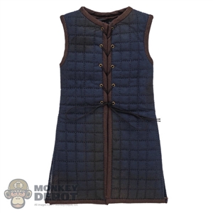 Coat: Coo Models Mens Sleeveless Blue Padded Undercoat (Weathered)