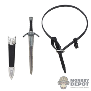 Knife: Coo Models Metal Knight Dagger w/Scabbard + Belt