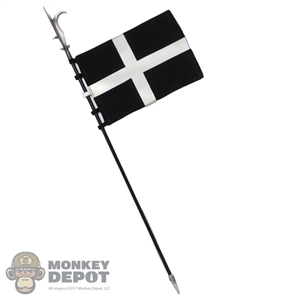 Flag: Coo Models Halberd w/White Cross Flag (Poseable)