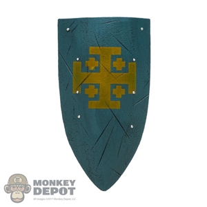 Shield: Coo Models Blue Shield w/Kingdom Of Jerusalem Crest