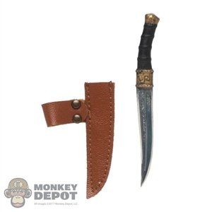 Knife: Coo Models Metal Dagger w/Leather-Like Sheath