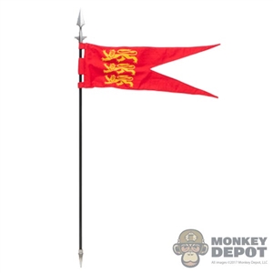 Spear: Coo Models Red Flag w/Yellow Lions (Metal)