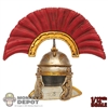 Helmet: Coo Models 1/12th Silver Helmet w/ Red Corona