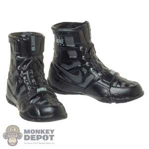 Boots: Cyber-X Mens Molded Black Boxing Shoes