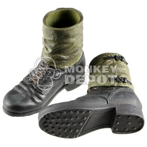 Boots Dragon German WWII Short New Sculpt giaters BLACK