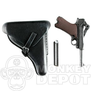 Pistol Dragon German WWII Luger working toggle plstic Black Holster