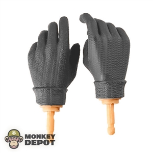 Hands Dragon Brown Knit Gloved Pistol Gripped Style