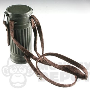 Gas Mask DiD German WWII Canister Suede Sling Real Metal