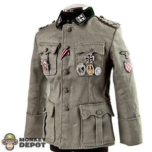 Tunic: DiD German WWII SS Handschar Officer w/Medals