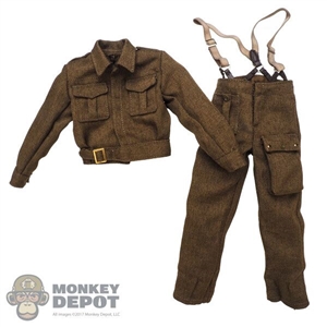 Uniform: DiD Mens British WWII Battledress w/Braces