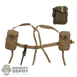 Harness: DiD Weathered British WWII P37 Pattern Webbing w/Pouches