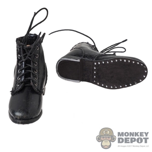 Boots: DiD WWII Russian Genuine Leather Weathered Black Boots