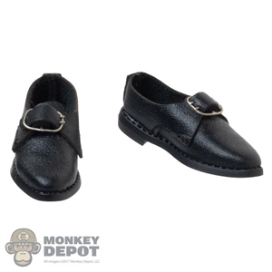 Shoes: DiD Mens Black Leather-Like Shoes