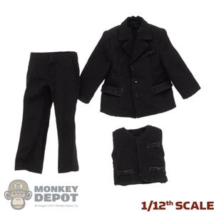 Suit: DiD 1/12th Mens Three Piece Black Suit