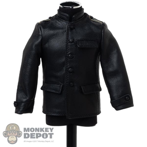 Coat: DiD Mens German U-Boat Black Deck Jacket (genuine leather)