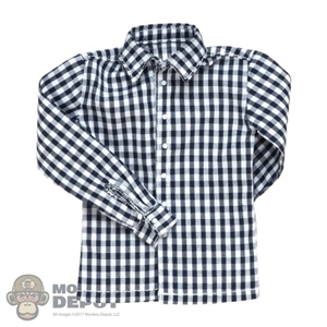 Shirt: DiD Mens Plaid Long Sleeve Shirt (Black/White)