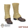 Boots: DiD 1/12th Mens Molded Boots w/Gaiters