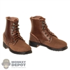 Boots: DiD Mens WWII German Low Leather-Like Boots