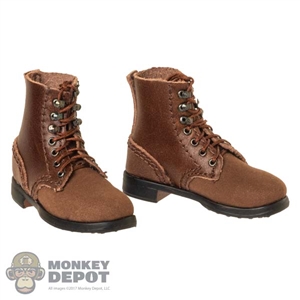Boots: DiD Mens WWII German Low Leather-Like Boots