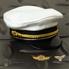 Hat: DiD Mens German Luftwaffe Officer Visor Cap (white)