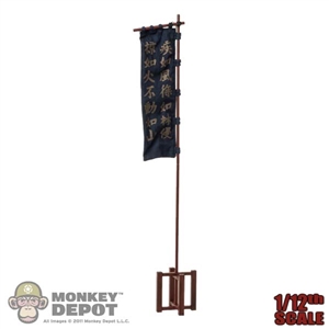 Flag: DiD 1/12  Samurai War Banner w/Pole + Stand