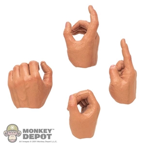 Hands: DiD Mens 4 Piece Hand Set (1L/3R)