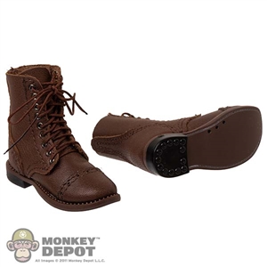 Boots: DiD Mens WWII US Leather-Like Service Shoes