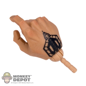 Hand: DamToys Snake Tattoo Right Hand w/Wrist Peg