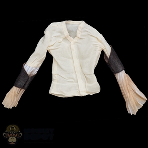 Shirt: DamToys Mens Pirate Shirt w/Removable Leather Guards (Dirty)