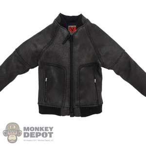 Coat: DamToys Mens Dark Leather-Like Jacket