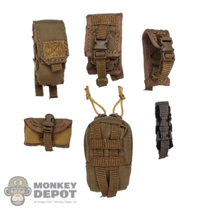 Pouch: DamToys 6 Piece Coyote Brown Pouch Set