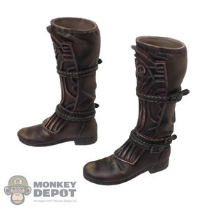 Boots: DamToys Mens Brown Molded High Boots
