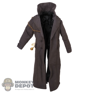 Coat: DamToys Mens Weathered Overcoat w/Pocket Watch