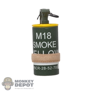 Grenade: DamToys M18 Smoke Canister Yellow w/Band