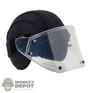 Helmet: DamToys Mens Black 2DT Helmet w/Face Shield
