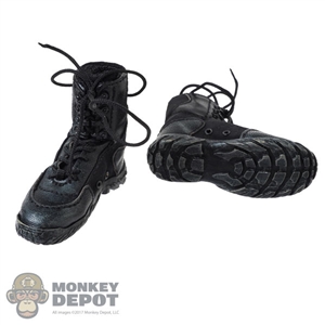Boots: DamToys Mens Black Combat Boots