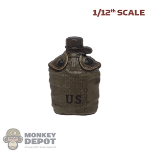 Canteen: DamToys 1/12th Molded M1944 Canteen w/Pouch (Weathered)