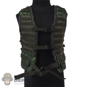 Vest: DamToys Mens 6SH117 MOLLE Tactical Vest Digital Flora