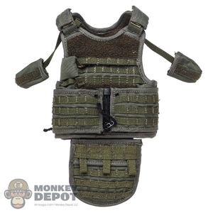 Vest: DamToys Mens OD Green RAV (Releasable Assault Vest) w/Groin Protector Plate