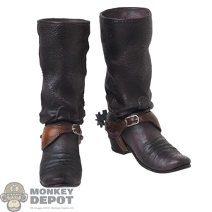 Boots: DamToys Mens Molded Cowboy Boots w/Spurs