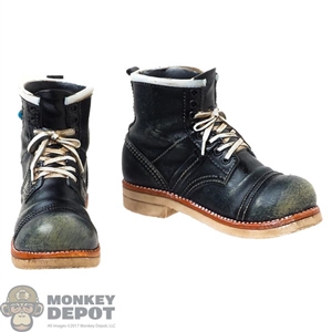 Boots: DamToys Mens Black Molded Boots