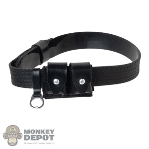 Belt: DamToys Mens Black Belt w/Pouch