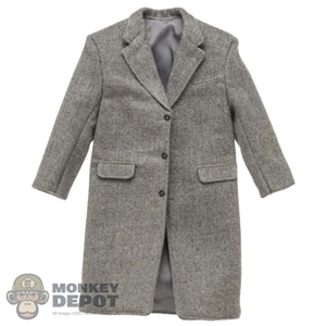 Jacket: DamToys Mens Long Grey Coat