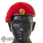 Hat: DamToys Mens Red MP Beret