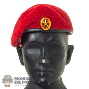 Hat: DamToys Mens Red MP Beret