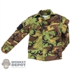 Top: DamToys Mens Woodland Camo BDU Coat