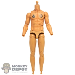 Figure: DamToys Mens Muscular Body w/Tattoos + Ankle Pegs