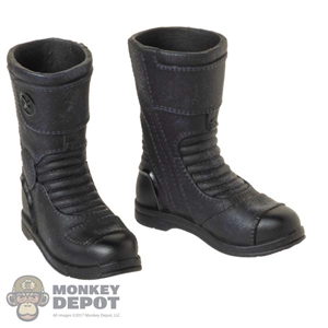 Boots: DamToys Female Molded Black Motorcycle Boots