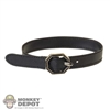 Belt: DamToys Mens Black Leather-Like Belt