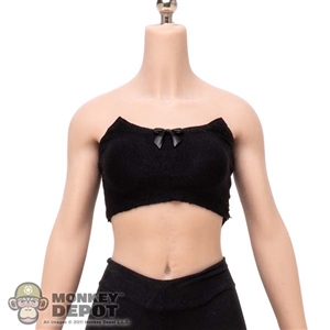 Shirt: DamToys Female Black Cropped Tube Top